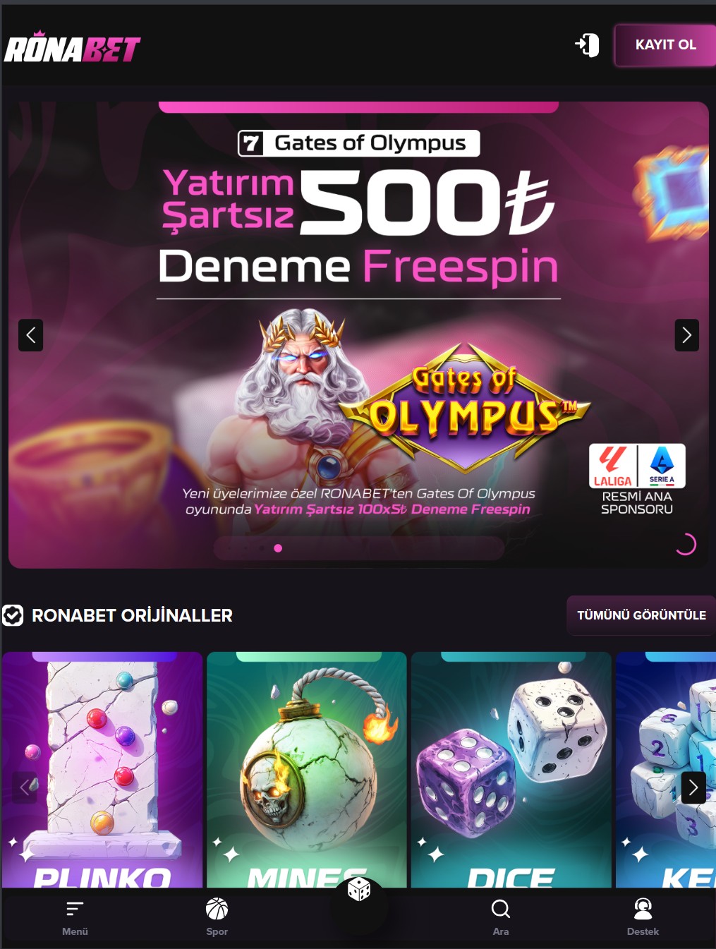 Ronabet Resmi Site Anasayfa